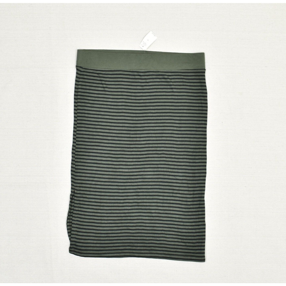 NEW Gap Straight Skirt Pull On Striped Side Slit Modal Multicolor Size M